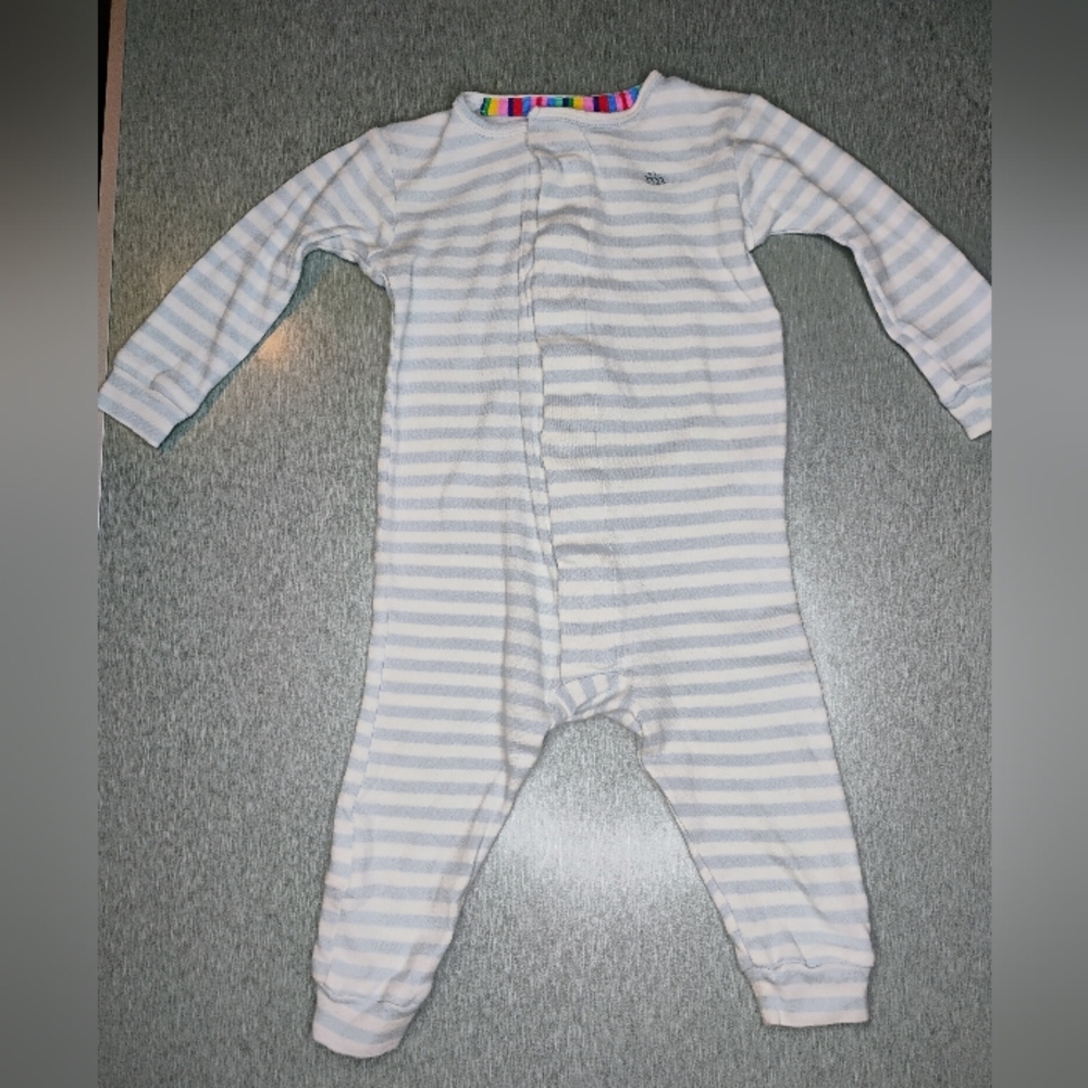 Magnetic Me blue/white stripe Onesie